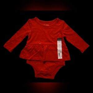 NWT Okie dokie size 6M red bodysuit